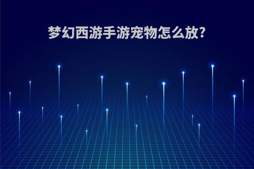 梦幻西游手游宠物怎么放?