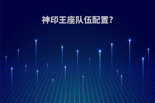 神印王座队伍配置?