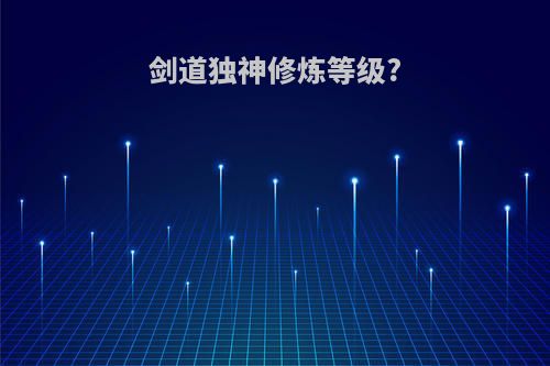 剑道独神修炼等级?