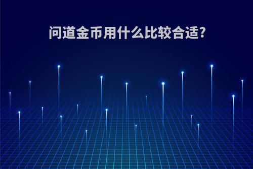问道金币用什么比较合适?