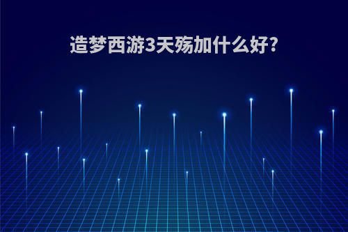 造梦西游3天殇加什么好?