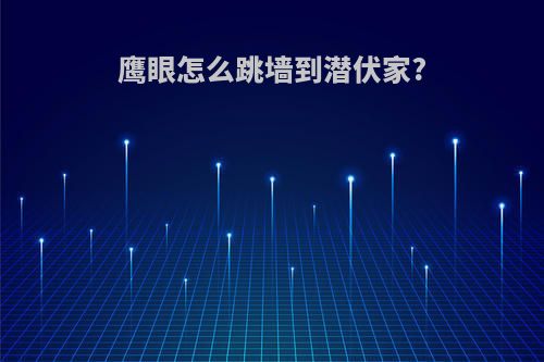 鹰眼怎么跳墙到潜伏家?