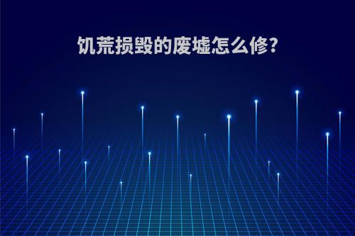 饥荒损毁的废墟怎么修?