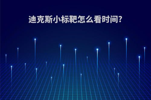 迪克斯小标靶怎么看时间?