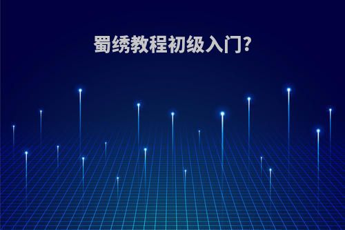 蜀绣教程初级入门?