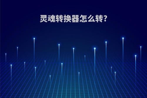 灵魂转换器怎么转?