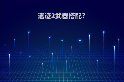 遗迹2武器搭配?