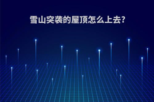 雪山突袭的屋顶怎么上去?